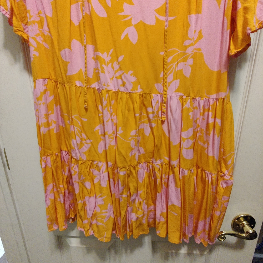 Floral Orange and Pink Dress - Picture 7 of 7